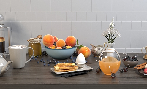 Modern Food 3d model