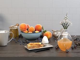 Modern Food 3d model