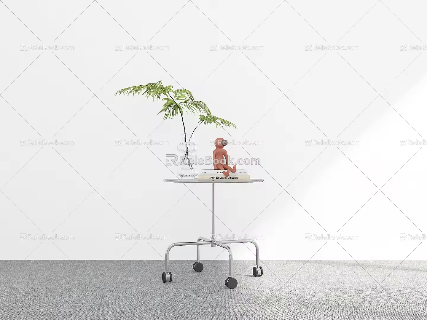 Modern side table Round side table Mobile side table Sofa side table 3d model