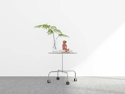 Modern side table Round side table Mobile side table Sofa side table 3d model