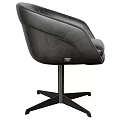 Black Leather Office Chair With Modern Design And Swivel Base For Comfort