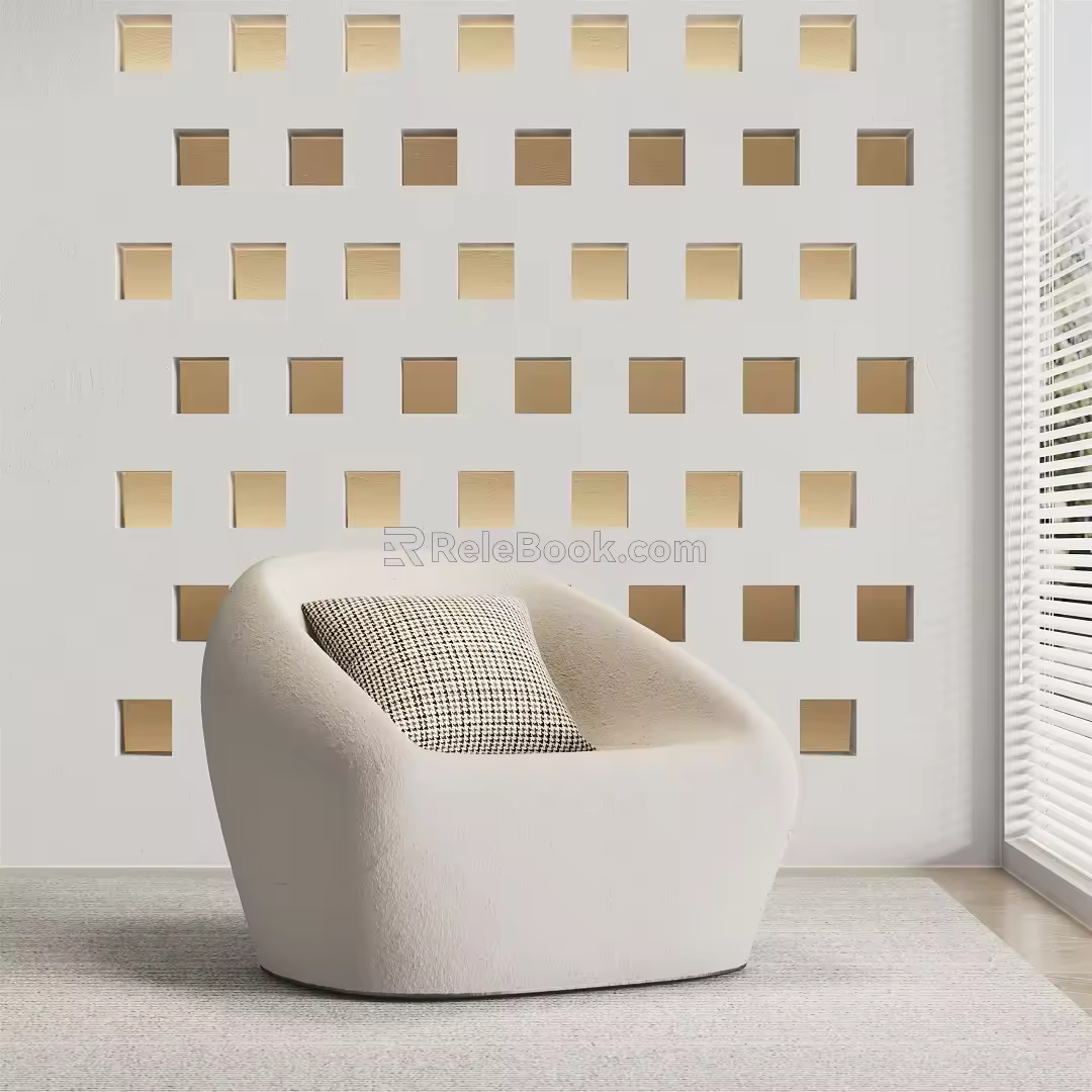 Modern single sofa 3d model