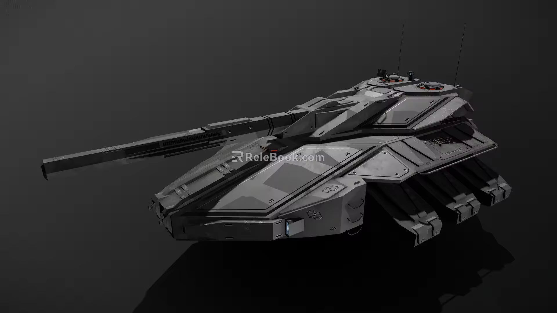 Sci-fi anti-gravity tank 3d model