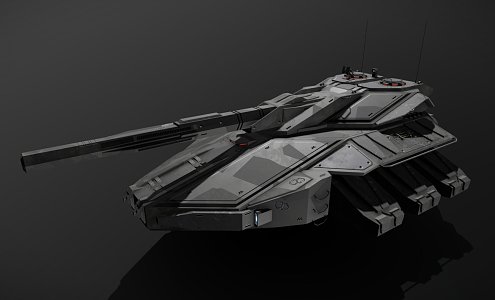 Sci-fi anti-gravity tank 3d model