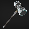 Sci-fi Hammer Hammer Warhammer Thor Hammer Future Hammer High-tech Hammer Cyberpunk Hammer Low Face Number Low Model Simple Model Game Movie and TV Level Super Realistic 3d model