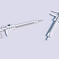 Two Metal Vernier Calipers Precision Measuring Tools For Accurate Measurement 3d model