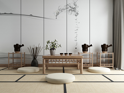 Japanese Tea Table and Chair model