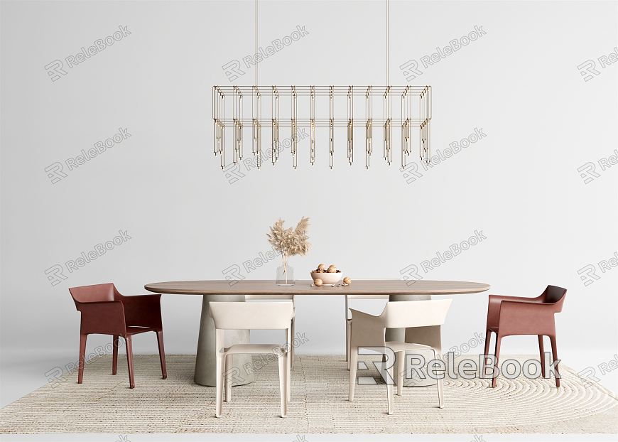 Modern Dining Table and Chair Combination Simple Dining Table and Chair Combination model