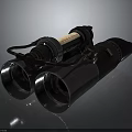 Vintage Metal Binoculars with Dual Tubes and Leather Strap for Outdoor Observation Gear