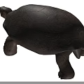 Large Reptile Tortoise With Detailed Shell Texture Scaly Limbs And Open Mouth On Natural Ground