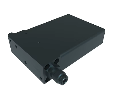 Compact Durable Black Square Mechanical Device With Interface And Mounting Holes 3d model