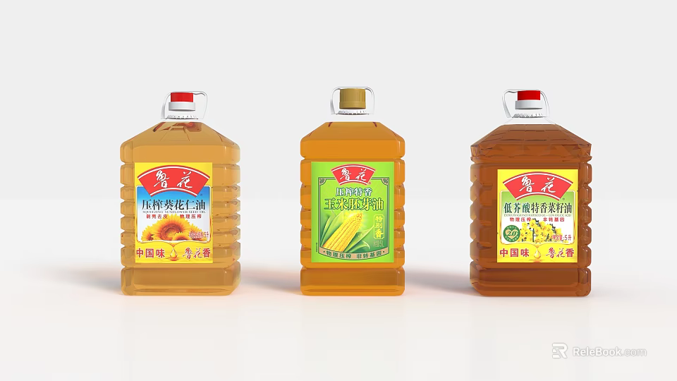 Luhua Pressed Edible Oils Including Rapeseed Corn And Peanut Varieties 3d model 