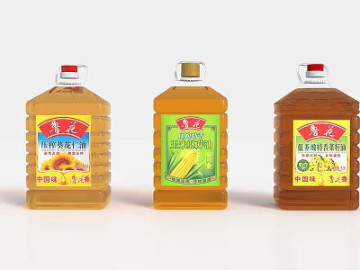 Luhua Pressed Edible Oils Including Rapeseed Corn And Peanut Varieties 3d model