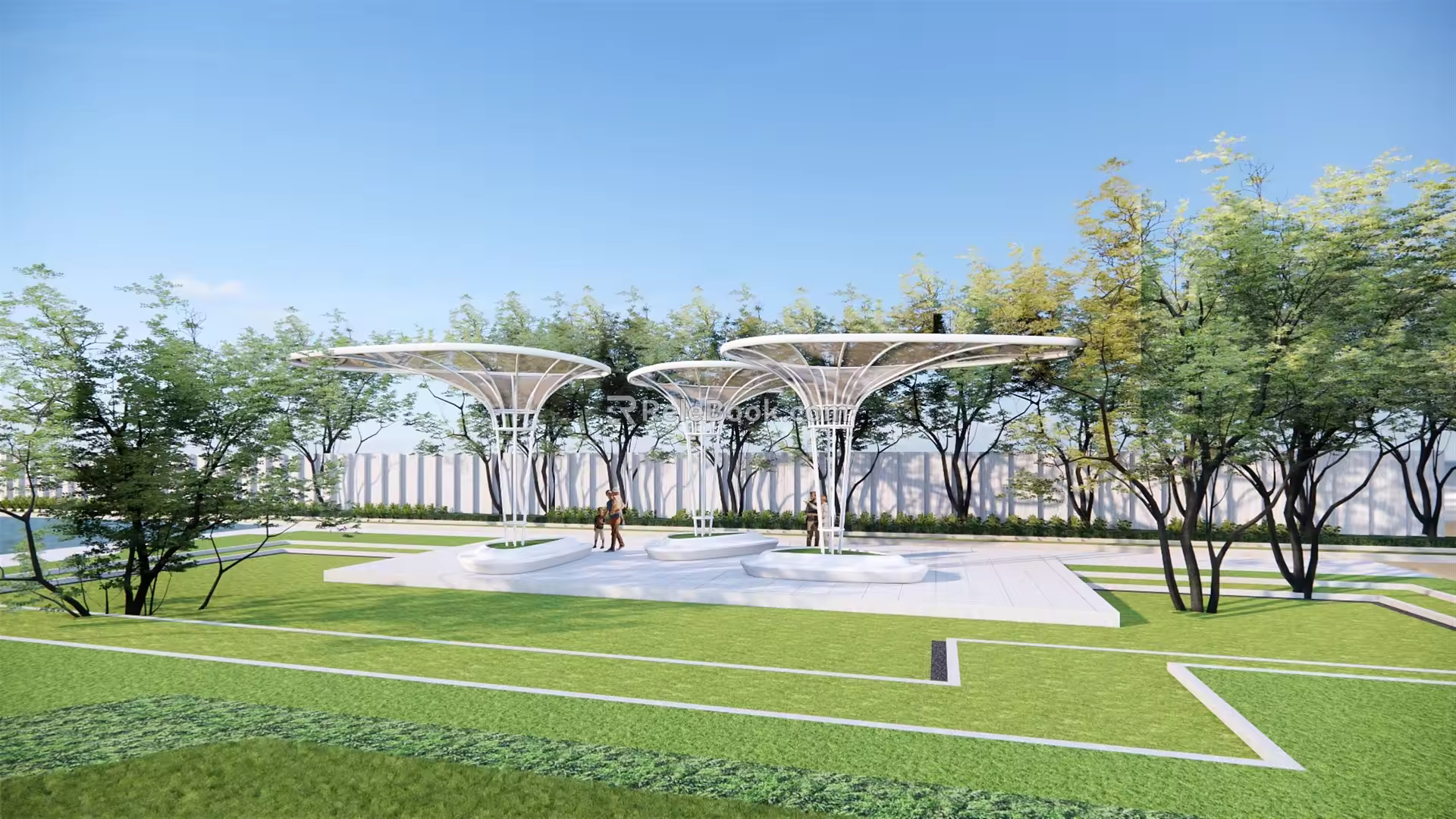 Modern Gallery Frame Landscape Gallery Frame Special-shaped Landscape Gallery Frame Hollow Landscape Gallery Frame Landscape Node Street Square 3d model