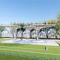 Modern Gallery Frame Landscape Gallery Frame Special-shaped Landscape Gallery Frame Hollow Landscape Gallery Frame Landscape Node Street Square 3d model