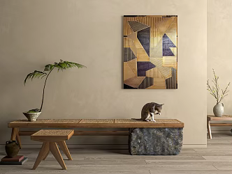 Quiet Bench 3d model