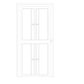 Modern White Swing Door With Glass Panels For Residential Interior Design