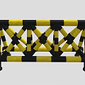 Yellow And Black Portable Traffic Barrier For Road Safety And Construction Zones
