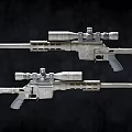 Two Modern Tactical Sniper Rifles With High Power Scopes And Sleek Metal Finish