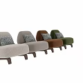 Fabric Single Sofa With Geometric Pattern Pillow And Multiple Color Options