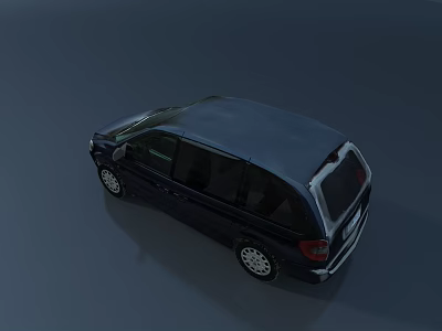 Dark Blue Station Wagon Car With Sleek Roof And Alloy Wheels Design 3d model