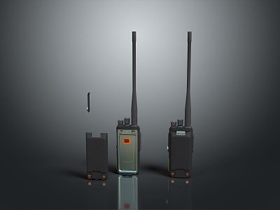 Walkie-talkie military walkie-talkie military radio military wireless telephone wireless telephone military communication equipment 3d model