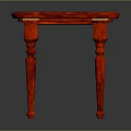 Red Table With Four Legs Sleek Design And Smooth Surface For Home Decor