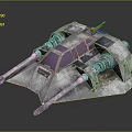 Futuristic Spacecraft With Metallic Structure And Cockpit Windows For Interstellar Travel