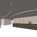 Modern lobby reception desk 3d model