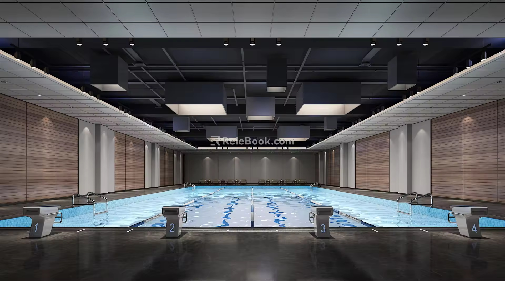 modern swimming pool 3d model