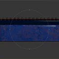 Blue Purple Textured Equipment With Arranged Metal Strips And Central Circular Hole