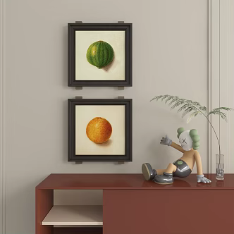 abstract decorative painting 3d model
