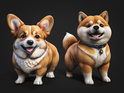 Dog Corgi Chai Dog Pet 3d model