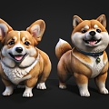 Dog Corgi Chai Dog Pet 3d model