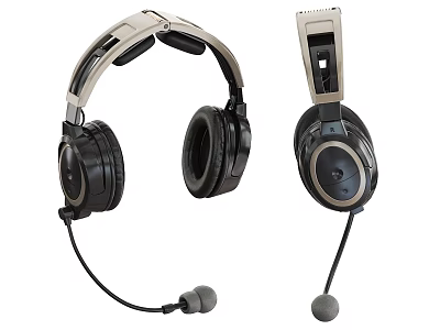 Premium Over Ear Headphones With Adjustable Headband And Built In Microphone 3d model