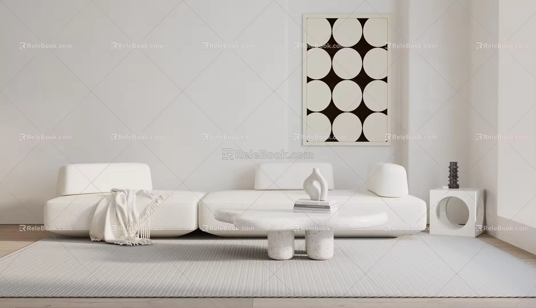 Modern Multiplayer Sofa Combination 3d model