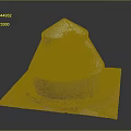 Ancient Dome Shaped Stone Structure Landscape With Square Brick Base And Weathered Surface