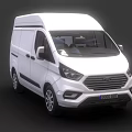 White Commercial Cargo Van With Black Accents Modern Exterior And Front Grille