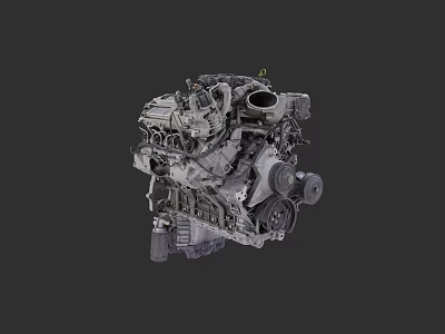 High Quality Car Engine Mechanical Components And Internal Parts View 3d model