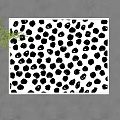 Square Area Rug With Black Polka Dot Pattern For Modern Home Decor