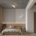 Modern Industrial Apartment With Laundry Area And Concrete TV Wall