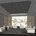 New Chinese VIP Reception Room Reception Room 3d model
