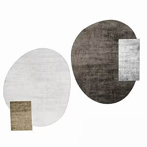 Carpet Irregular Carpet Modern Simple Pebble Art Carpet 3d model
