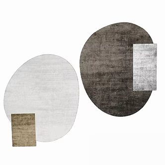 Carpet Irregular Carpet Modern Simple Pebble Art Carpet 3d model