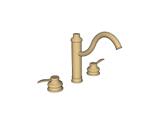 Kitchen sink basin faucet 3d model