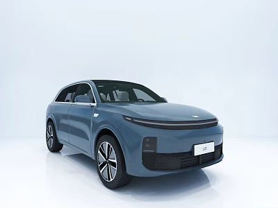 Blue Modern SUV With Sleek Exterior Design LED Headlights And Alloy Wheels 3d model