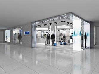 Modern Clothing Store Men's Clothing Store 3d model