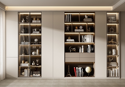 Modern bookcase 3d model