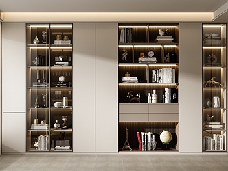 Modern bookcase 3d model