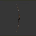 Traditional Wooden Bow As Ancient Weapon With Intricate Design And Craftsmanship Details
